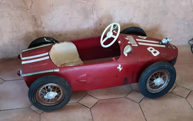 VOITURE À PÉDALE Ancienne Ferrari Spa Luxe 1960 à restaurer SHARKNOSE MG  EUR 2.200,00 - PicClick FR
