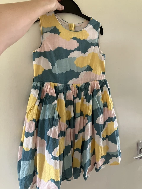 Girls Summer Dress Age 3-4 Years M&S Clouds Party Wedding Lemon Pink Green Blue