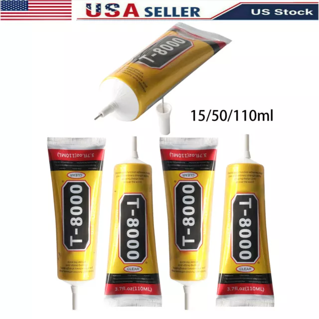 15/50/110ml T8000 Glue Needle Point Drill Phone Screen Repair Glass Jewelry Glue