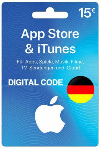 15€ iTunes Gift DE Card - 15 Euro iTunes Guthaben Digitel Code - Nur für DE