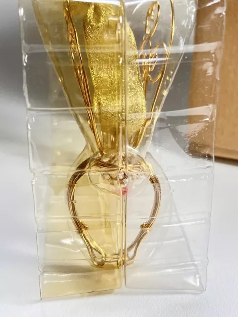 Avon Gold Wire Radiant Angel with Birthstone Ornament Oct Rose Zircon 2000 VTG 2