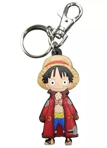One Piece Luffy PVC Keychain Anime Licensed NEW