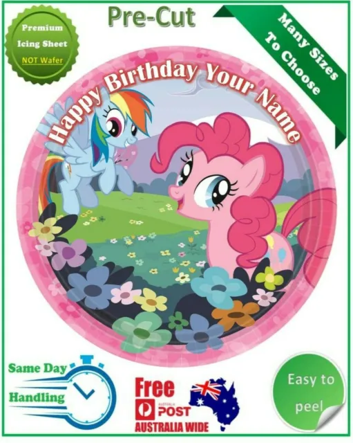 My little pony Icing Edible Birthday Cake Topper Round Image