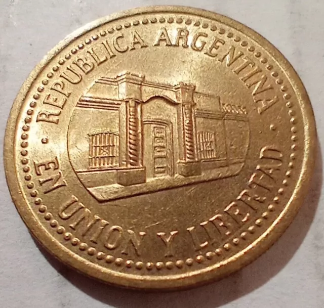 1994 Argentina 50 Centavos Tucuman Building Coin