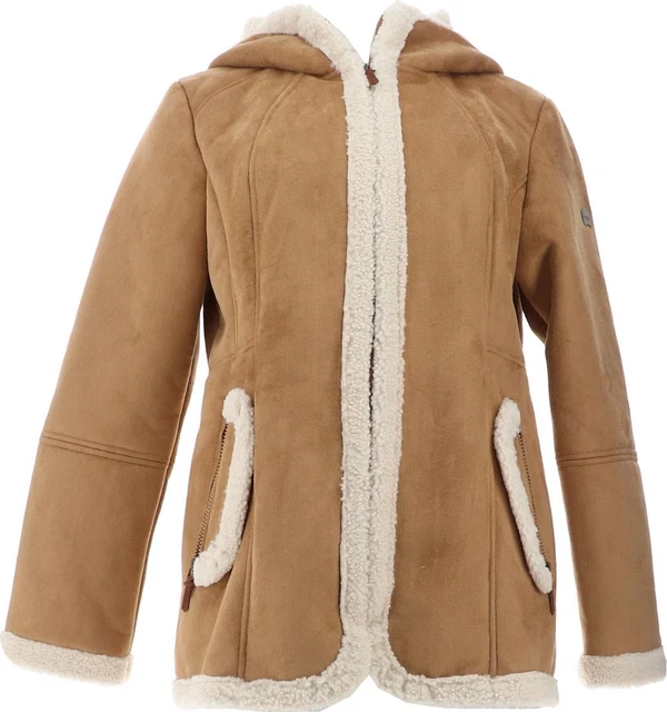 Koolaburra UGG Faux Shearling Coat Trims Camel M NEW A459779 Koolaburra UGG Faux Shearling Coat Trims Camel M NEW A459779