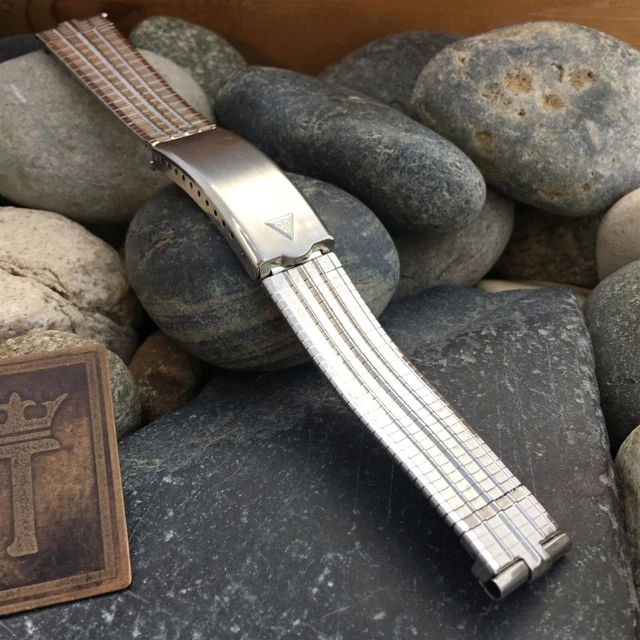 rare 19mm 1960s Stainless Steel JB Champion USA Made nos Vintage Watch Band