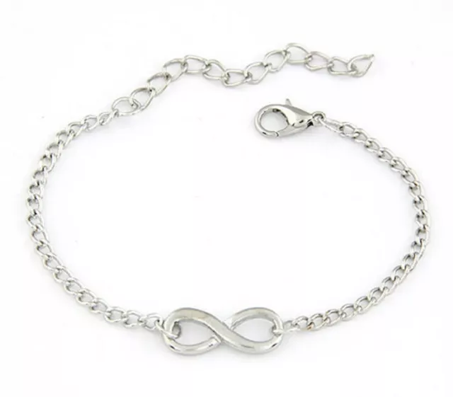 20 x Silver Infinity Bracelets Wholesale Joblot Car Boot Jewellery Beautiful C