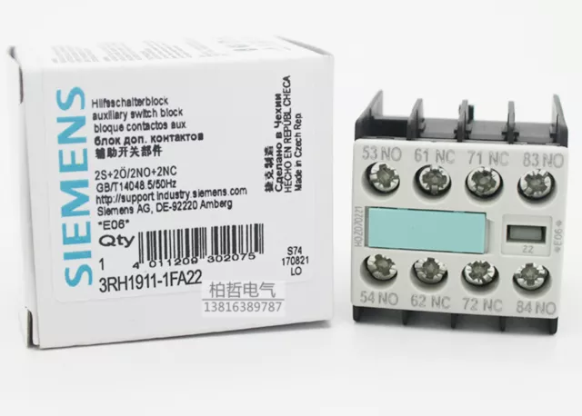 SIEMENS AC Contactor Auxiliary Contact 3RH1911-1FA22