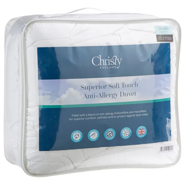 Christy Luxury Duvets Quilts Superior Soft Anti-Allergy Single Double King Super 2
