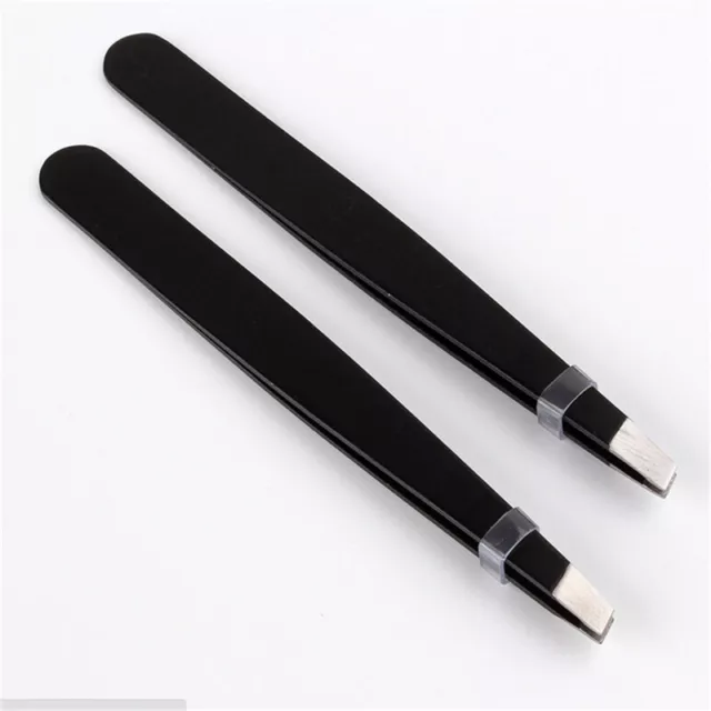 Professional Eyebrow Tweezer Slanted Hair Beauty Woman Beauty Makeup Black-wf