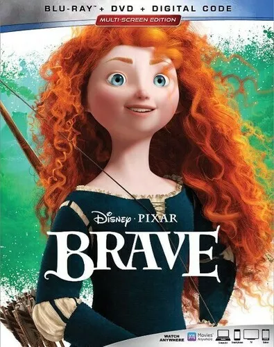 Brave Disney Pixar Multi Screen Edition Blu Ray+DVD+Digital New Free Shipping