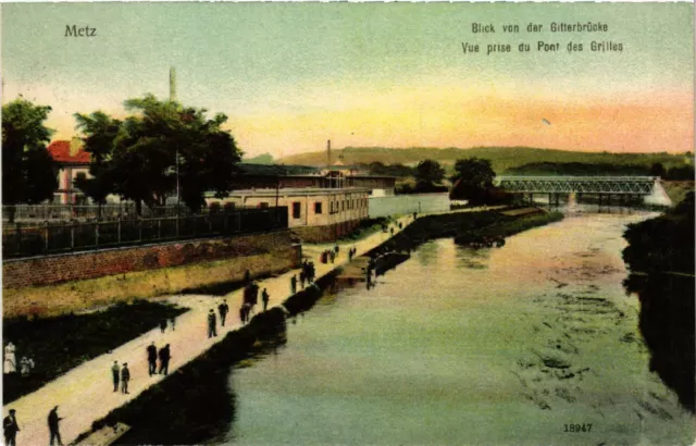 CPA AK METZ Blick von der Gitterbrucke Vue prise du Pont des Grilles (455247)