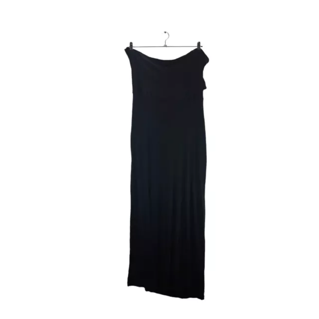 asos design curve womens maxi beach dress black rib bandeau size 24 free postage