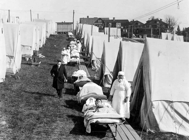 Antique Flu Pandemic Photo 991b Odd Strange & Bizarre