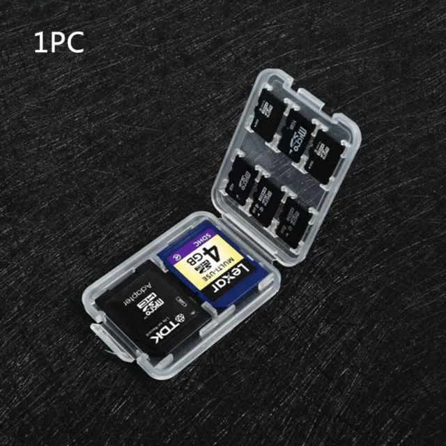 8 in 1 Clear Micro SD SDHC Memory Card Holder Storage Box Hard Protector Case 3