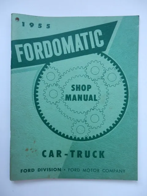 FORD 1955 AUTO CAR TRUCK FORDOMATIC DRIVE Shop manual catalog catalogo