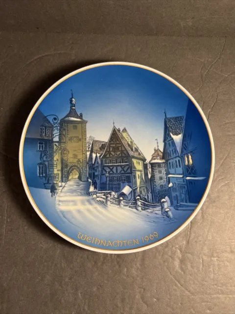 1969 ROSENTHAL Porcelain WEIHNACHTEN Christmas Wall Plate Kuspert Handgemalt