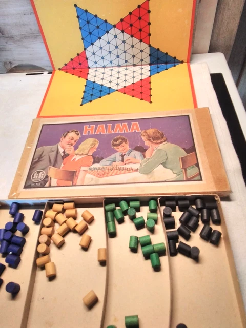 Jeu De Société Ancien HALMA SUP - Miro Company 1975, Complet, Boîte 25x25cm - Pour 2 Joueurs