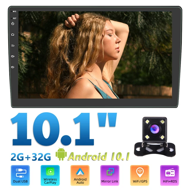 Android 10 Double Din 10.1" Car Stereo Auto Radio GPS Navi WiFi FM Apple CarPlay