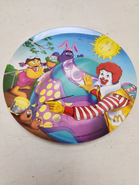 Vintage 1998 McDonald's Plate Easter Egg Plastic Melamine 9"