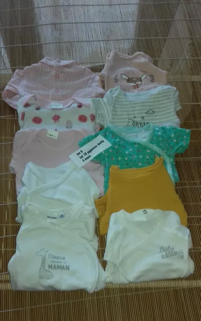 lot 10 vêtements bébé fille 3 mois pas cher