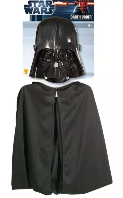 Child Kids Star Wars Darth Vader Cape & Mask Set Book Week Fancy Dress Costume