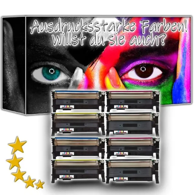 8x Toner Kassette komp.zu C406 M406 Y406 K406 für SAMSUNG Xpress C460FW