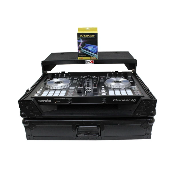 PROX Road Case w/LED Black on Black for Pioneer DDJ-SR2 DJ Controller