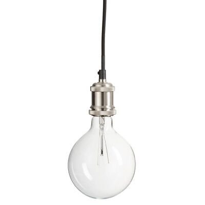 Paris Prix - Lampe Suspension Design "soquet" 195cm Nickel