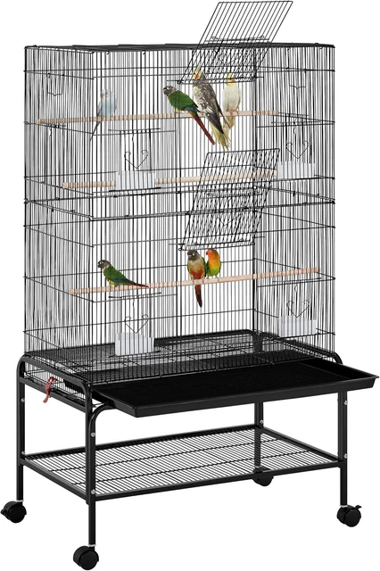 YAHEETECH LARGE BIRD cage Budgie cage Bird Aviary Outdoor for Parrots ...