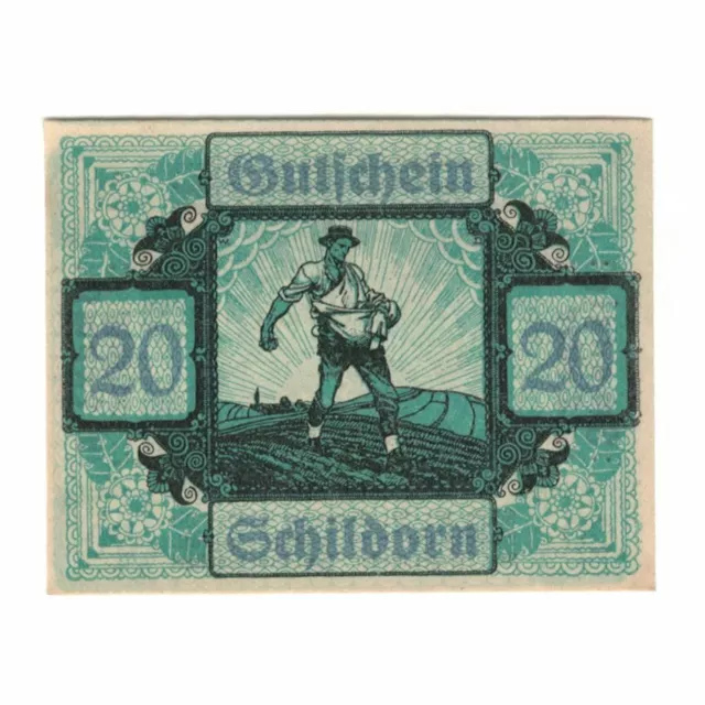 [#323263] Banknote, Austria, Schildorn O.Ö. Gemeinde, 20 Heller, Texte, 1920, 19