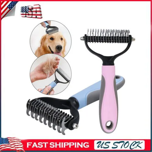 Pet Undercoat Rake Dematting Comb Brush Grooming Stripping Tool for Dog & Cat