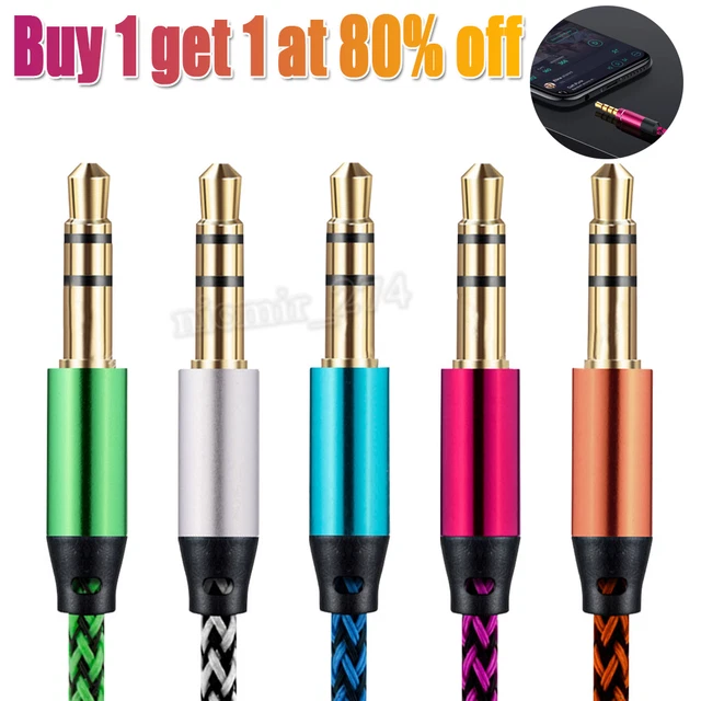 Aux Cable Audio Lead 3.5mm Jack to Jack Stereo Male for Car PC Phone 1m - 5m