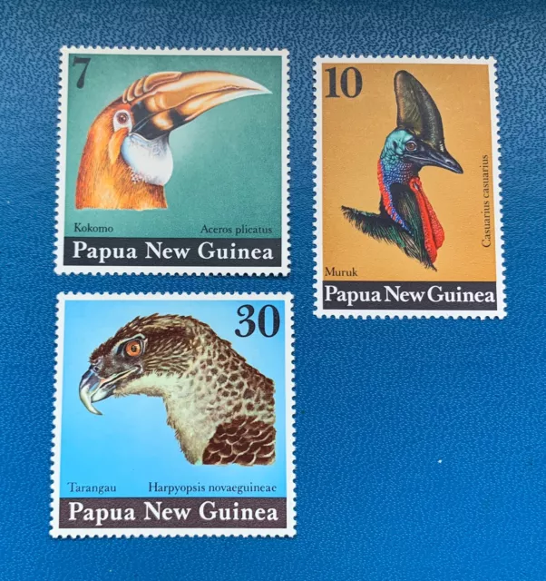 Papua New Guinea 1974 birds - 3 unused stamps - Michel No. 272, 273, 274