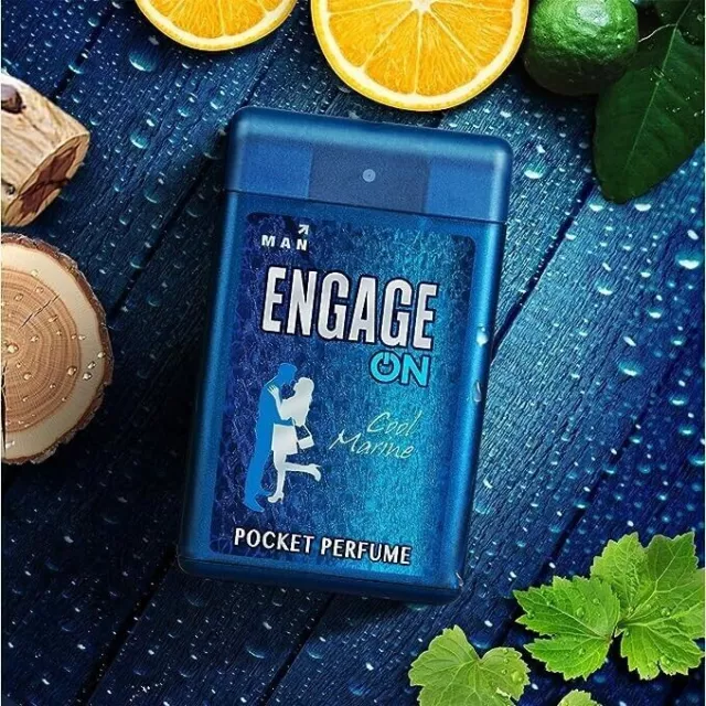 3X Engage ON Men Perfume de bolsillo Cool Marine 24 horas Fragancia 18ML -... 2