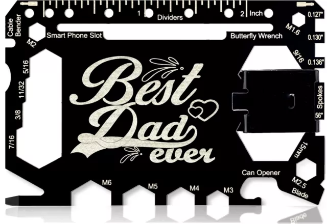 Dad Ever Gifts for Dad from Daughter Son Kids | Multipurpose Pocket Tool with...