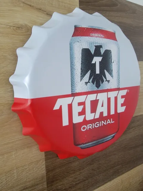TECATE Beer Bottle Cap  Round Metal Sign Bar Pub Signs - Mancave Wall Decor