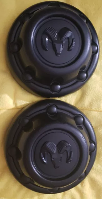 Dodge Ram 8 Lug Black Center Cap, Buying 1 Hubcap Original Dodge Part # 52038268