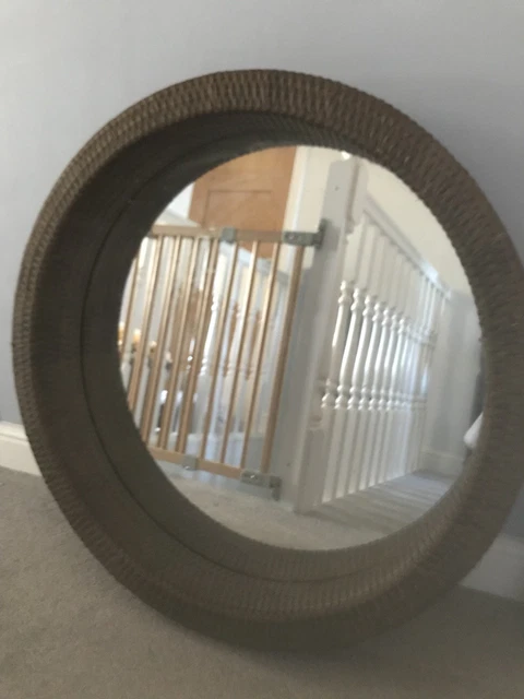 IKEA　ラウンド　ラタン　ミラー　MELBU IKEA MELBU BROWN Round Very Large Rattan /Wicker Mirror - 80cm