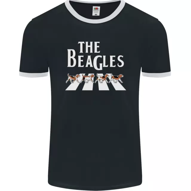 T-shirt ringer uomo parodia cane divertente fotoL