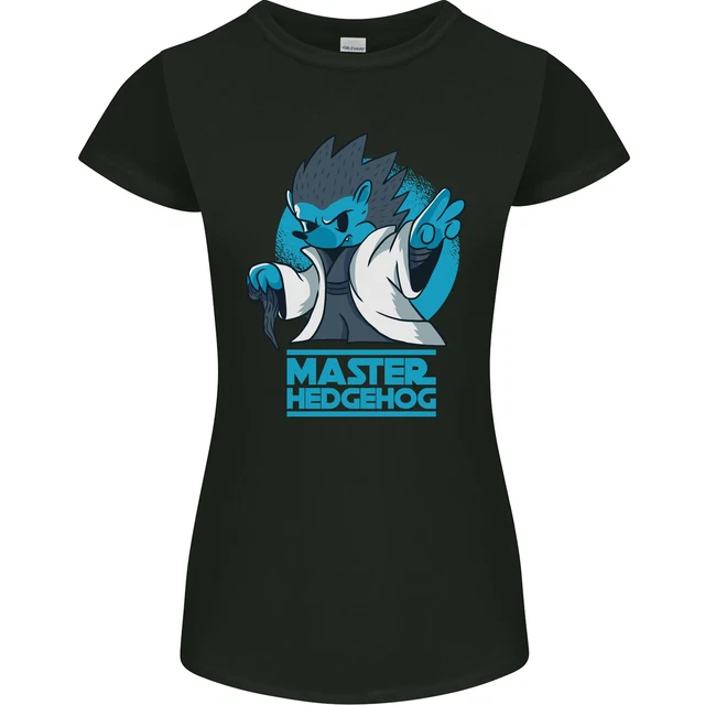 Master Hedgehog Funny Movie Parody Womens Petite Cut T-Shirt