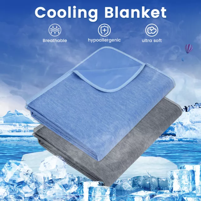 Cooling Summer Throw Blanket Ice Blanket Keep Cool Lightweight Comfort Soft 2