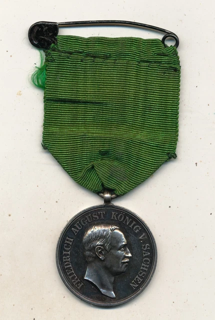 MEDAGLIA PER LA fedeltà nel lavoro 3a forma König Friedrich agosto 1905