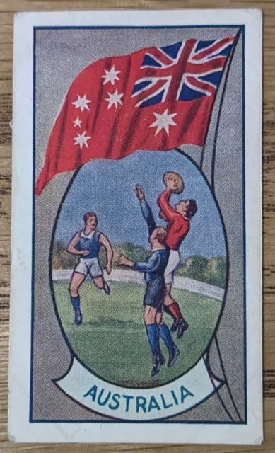 1936 Allen's Confectionery Card  Sports & Flags of Nations #2 Australia Football