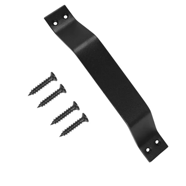 Sliding Barn Door Pull and Flush Door Handle Set Matte Black 11" 8.7" 8.9"