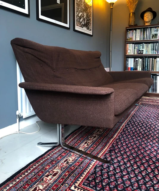 Guy Rogers Sofa,  Mid Century, 1960s Heals, chrome feet