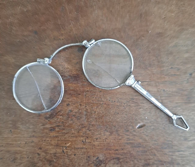 antichi occhiali metallo primi 900 lorgnette. difetti