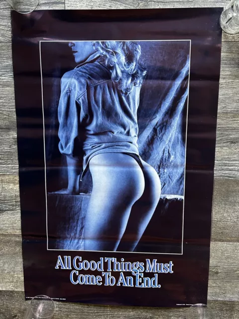 Hot Babe Sexy Girl Vintage Poster ALL GOOD THINGS MUST COME TO AN END Mancave