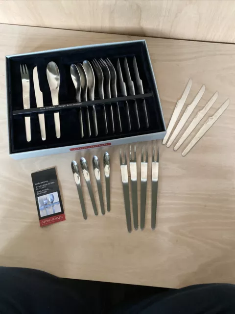 Arne Jacobsen For Georg Jensen cutlery set Stainless Steel Set Of Four.