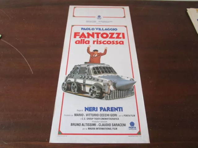 Locandina Originale Fantozzi Alla Riscossa Paolo Villaggio 1990